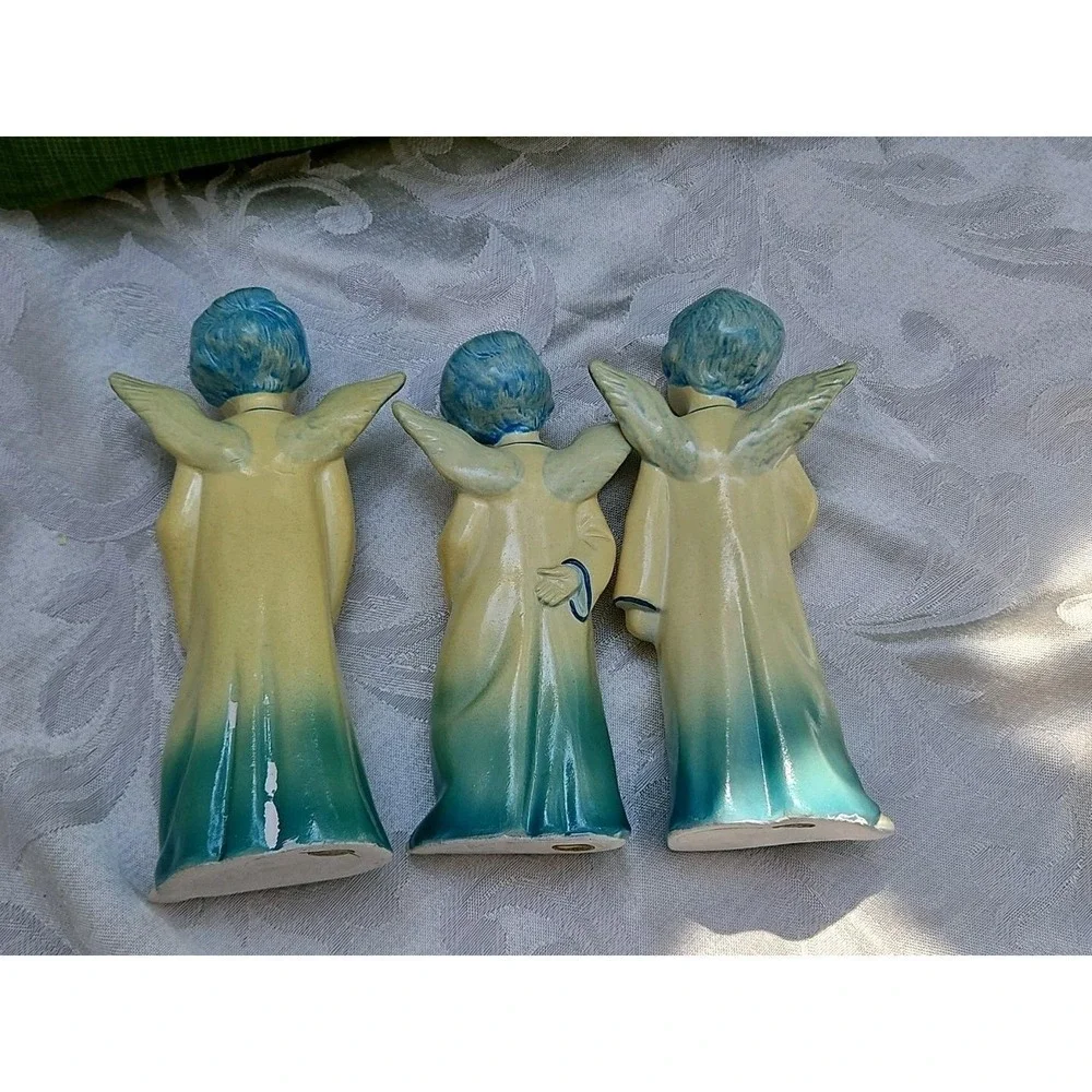 Vintage MCM Christmas Angel Set Singing Choir 7